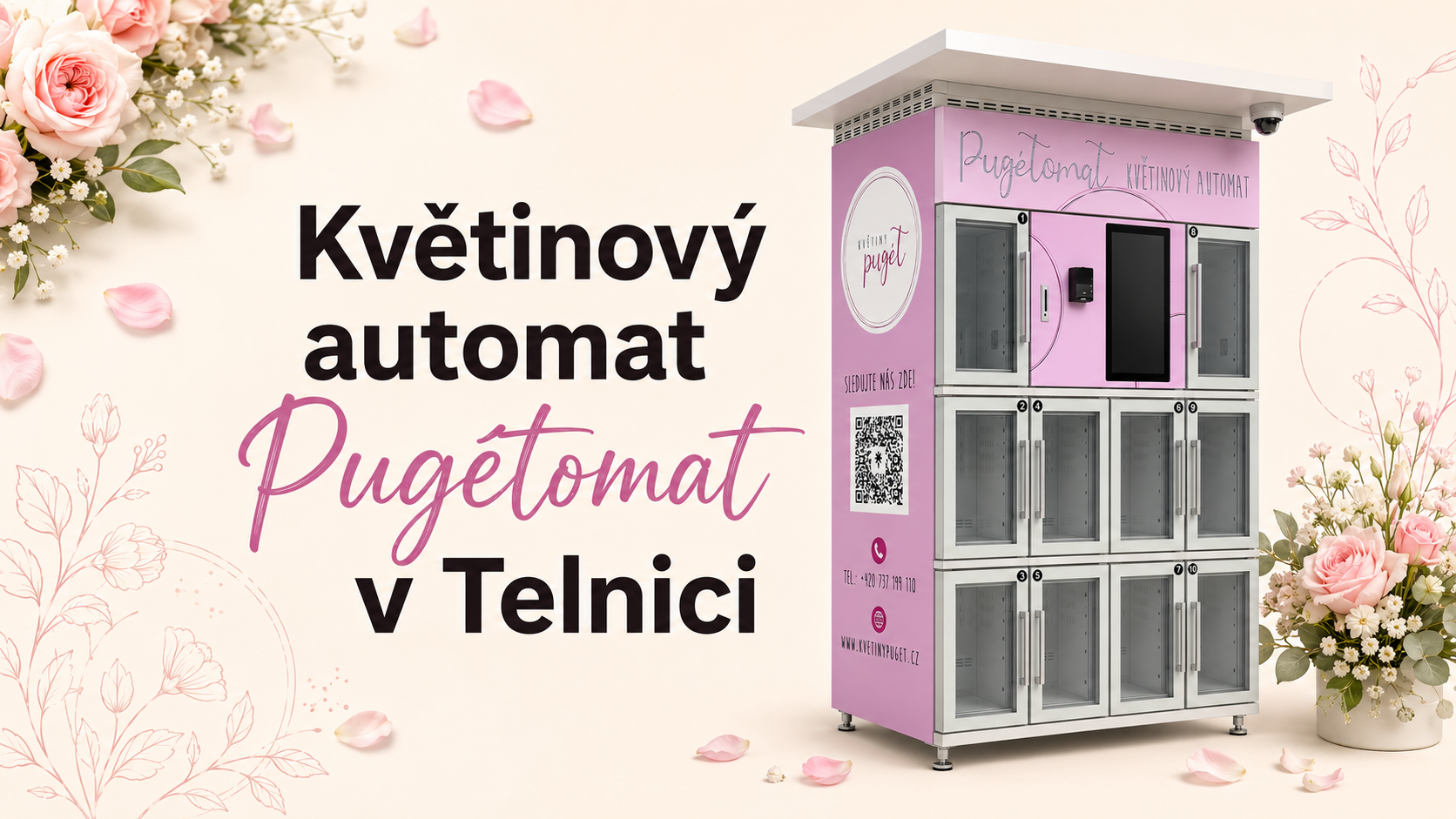 Kvetinový automat Pugétomat v Telnici