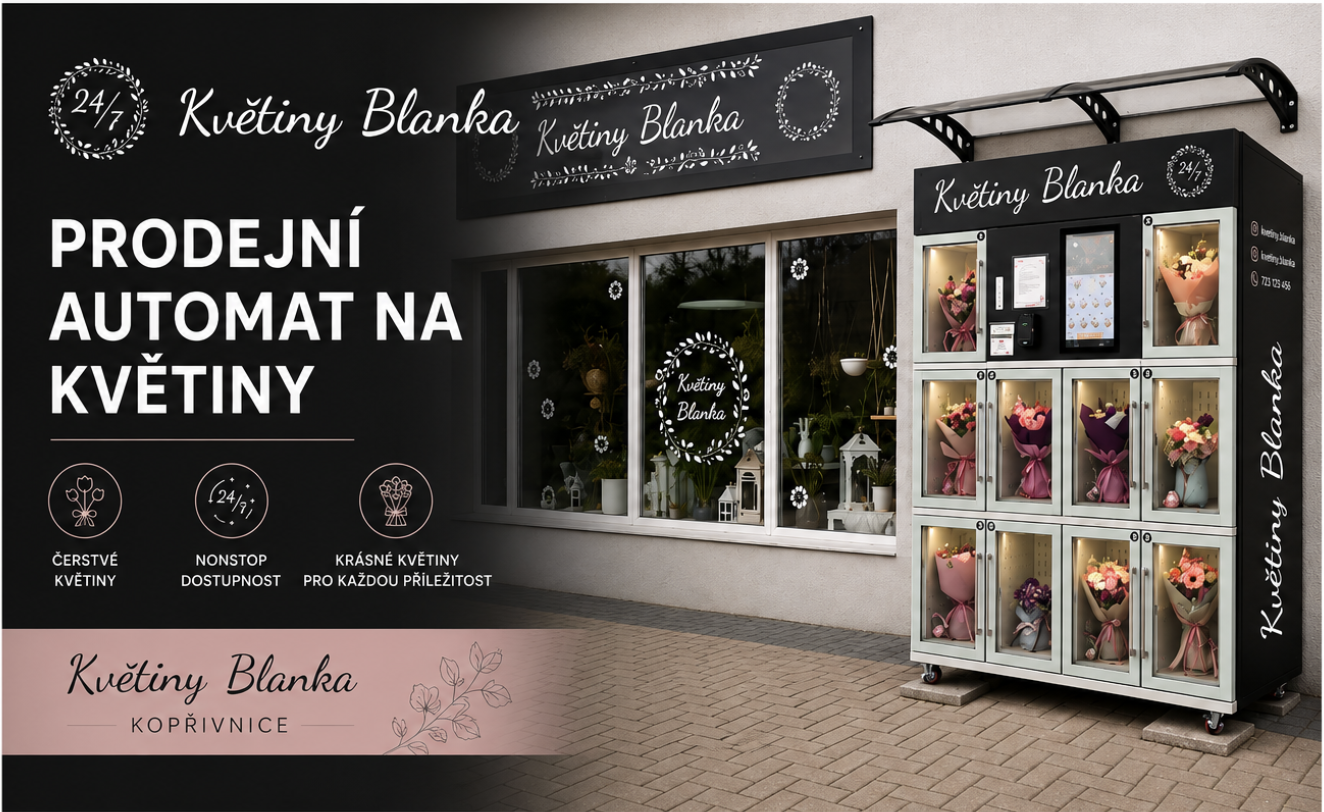 Automat na květiny pro Květinářství Blanka v Kopřivnici