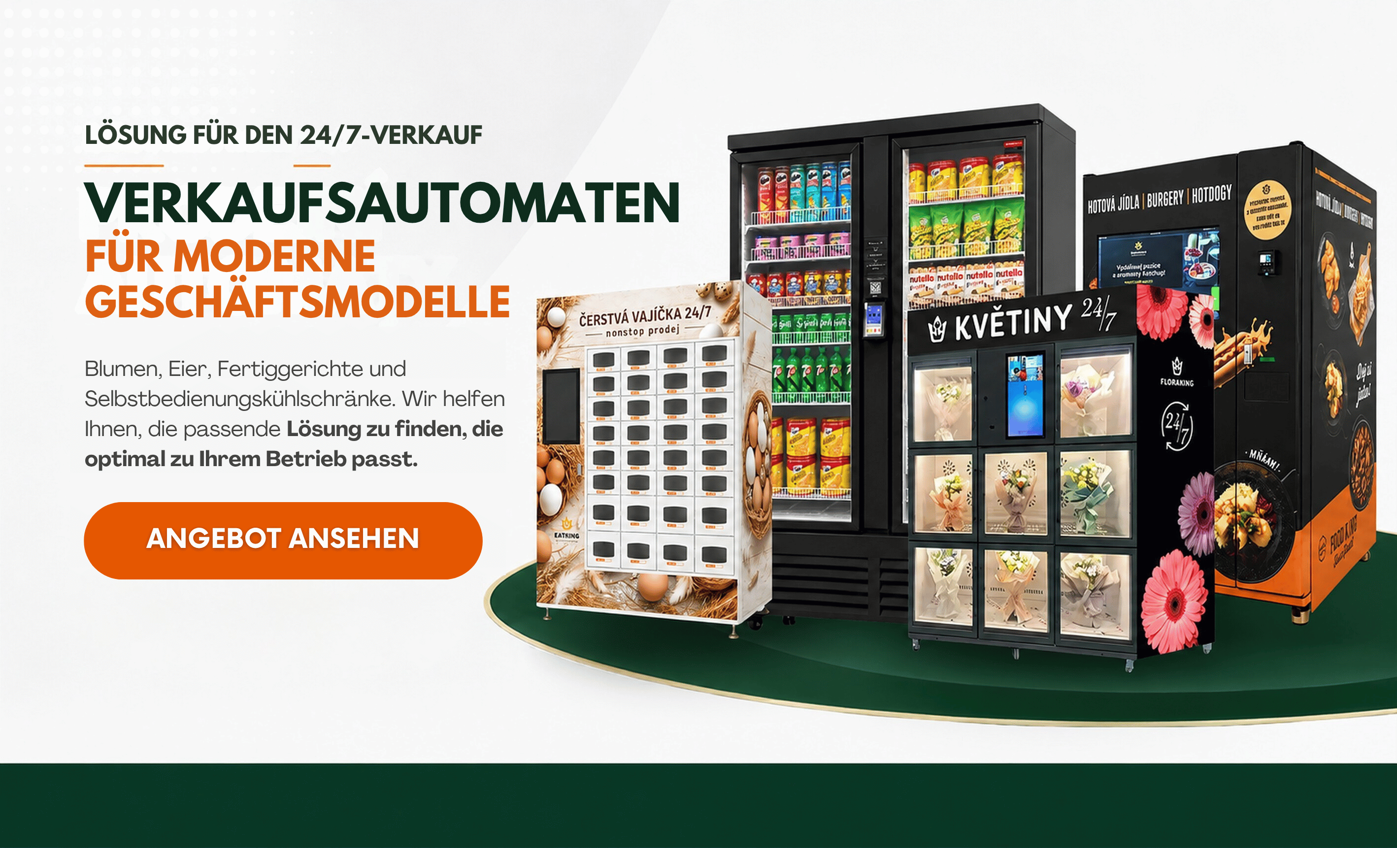LÖSUNG FÜR DEN 24/7-VERKAUF  VERKAUFSAUTOMATEN