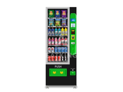 Malý automat na chlazené nápoje a jídlo
