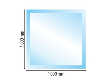 Sklo pod kachle E2, fazeta 8mm