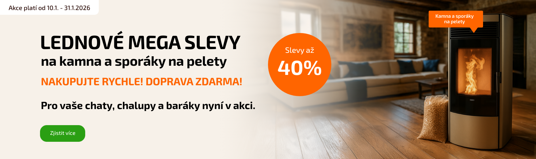 Mega akce leden pelety