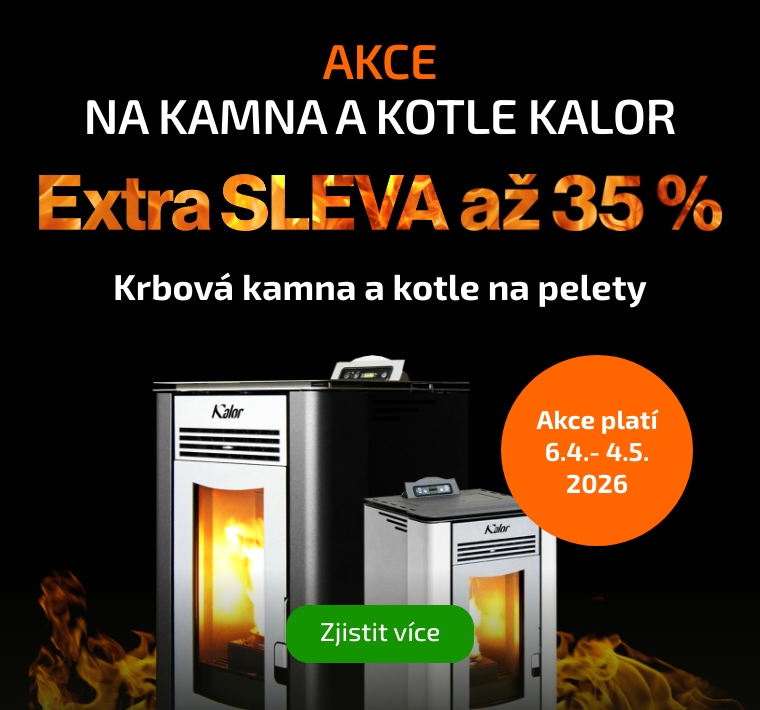 Sleva -35% na krbová kamna na pelety Kalor