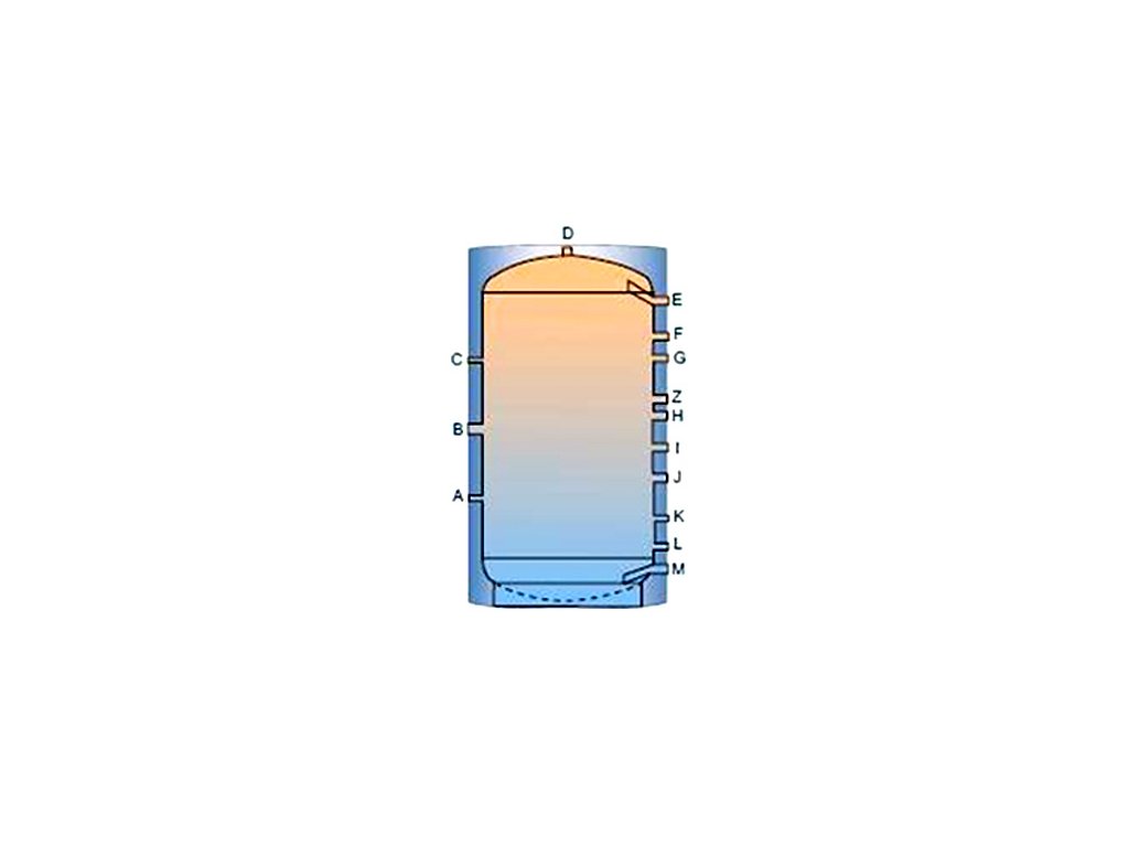 Akumulační nádrž TP bez výměníku - 200l , bez izolace
