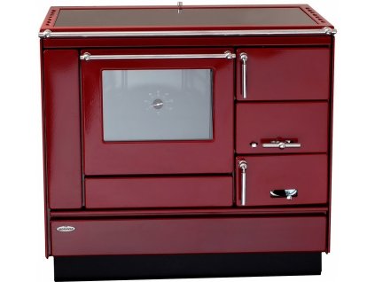 KVS Moravia VSP 9100.4382 bordó pravý - Kuchyňský sporák na dřevo
