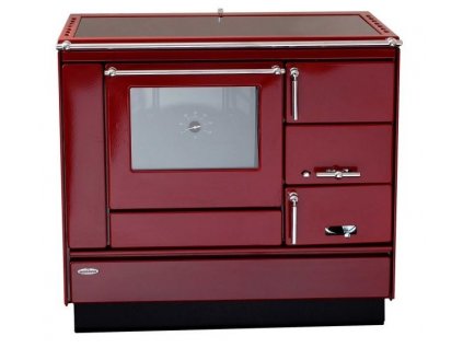 KVS Moravia VSP 9100.4382-V bordó pravý - Kuchyňský sporák na dřevo s výměníkem