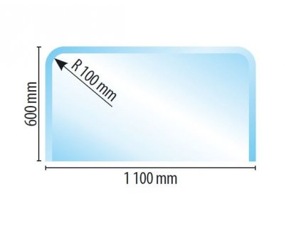 Sklo pod kamna M6, fazeta 6 mm