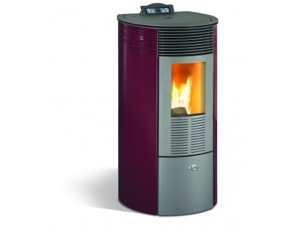 Kalor Redonda Basic 12 C- peletová kamna s rozvodem horkého vzduchu (Barva Bordó)