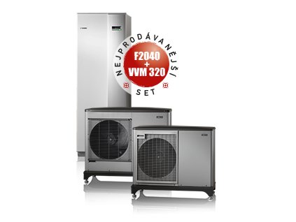 NIBE F2040 s VVM - set 1 - F2040-8 + VVM320