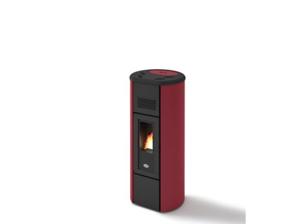 Eva Calor HEIDI - Kamna na pelety (Barva Červená)