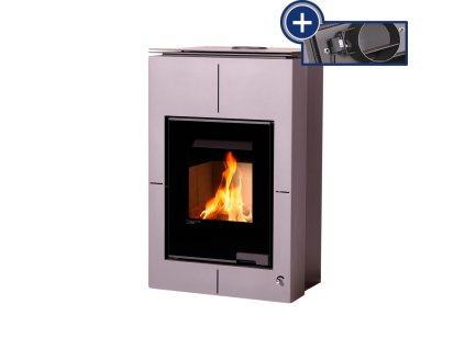 Krbová kamna AQUAFLAM VARIO ® SAPORO 11/5kW šedá, elektronická regulace