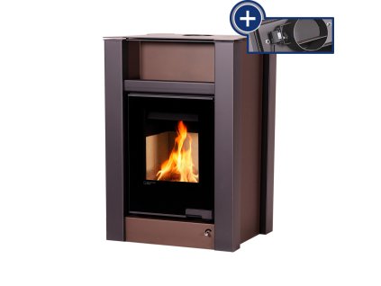 Krbová kamna AQUAFLAM VARIO ® LEND 11/5kW hnědá - sametová, elektronická regulace