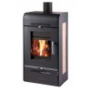 Haas+Sohn Andrus Krbová kamna s výměníkem, černá, béžová dlažba