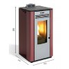Kalor Greta 8 - Krbová kamna na pelety (Barva Bordó)