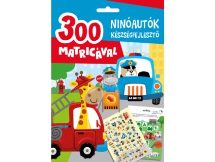 Ninóautók készségfejlesztő - 300 matricával