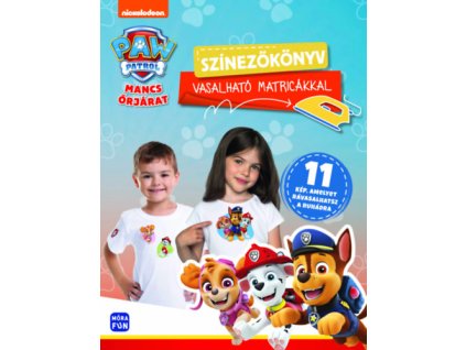 Mancs Őrjárat - Színezőkönyv vasalható matricákkal