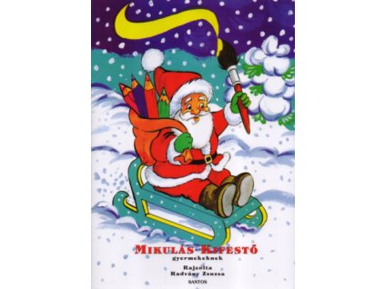 Mikulás kifestő gyermekeknek