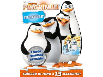 Madagaszkár pingvinjei - kifestőfüzet matricákkal