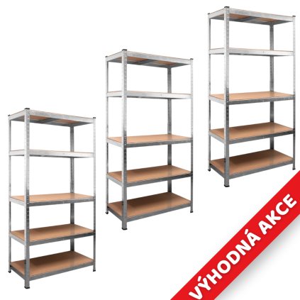 Výhodná akce: 3x Regál MaxStore Duo