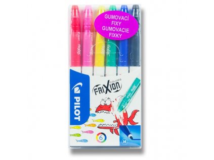 Gumovací fixy Pilot 4204 FriXion Colors 6 barev