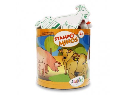 Razítka Aladine Stampo Minos Zvířátka na farmě, 23 ks