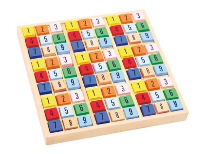 Small Foot Dřevěné sudoku barevné kostičky