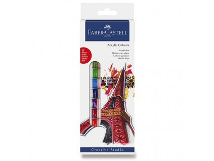 Akrylové barvy Faber-Castell 12 barev