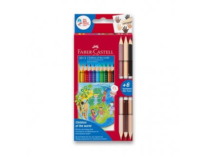 Pastelky Faber-Castell Colour Grip Children of the world 10 barev + 6 barev