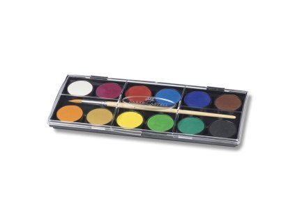 Vodové barvy Faber-Castell 12 barev, průměr 24 mm