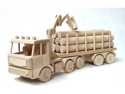 Ceeda Cavity - dřevěné auto - Tirák s kládama velký 70 cm