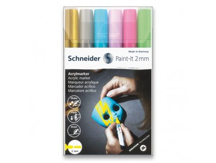 Akrylový popisovač Schneider Paint-It 310 souprava V2, 6 barev