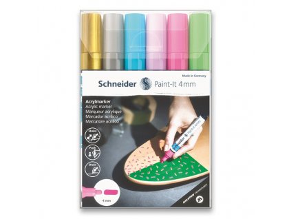 Akrylový popisovač Schneider Paint-It 320 souprava V2, 6 barev