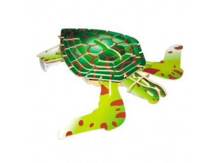 Woodcraft Dřevěné 3D puzzle želva barevná