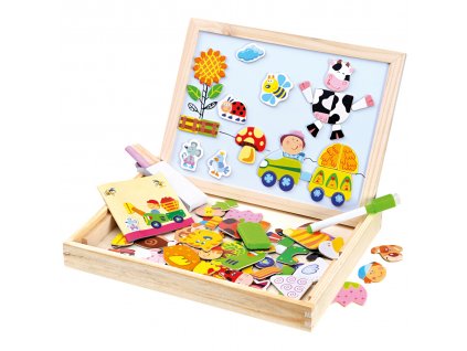 Bino Farma magn. tabulka s puzzlemi 102 dílů
