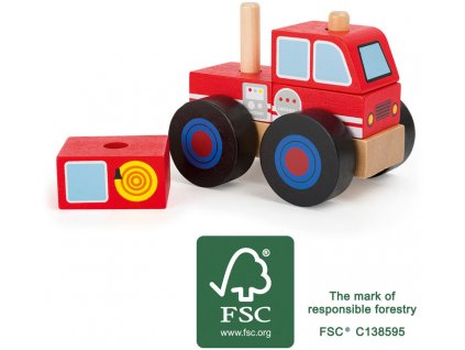 Small Foot Dřevěné skládací auto hasiči