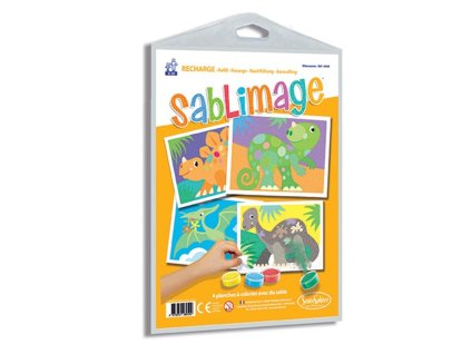 sada obrazku sablimage piskove obrazky dinosauri