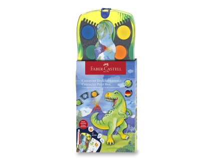 Vodové barvy Faber-Castell Connector Dinosaurus - 13 ks