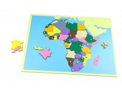 Puzzle - mapa Afrika - bez rámečku