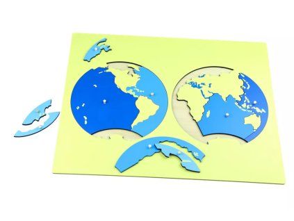 puzzle mapa oceanu bez ramecku