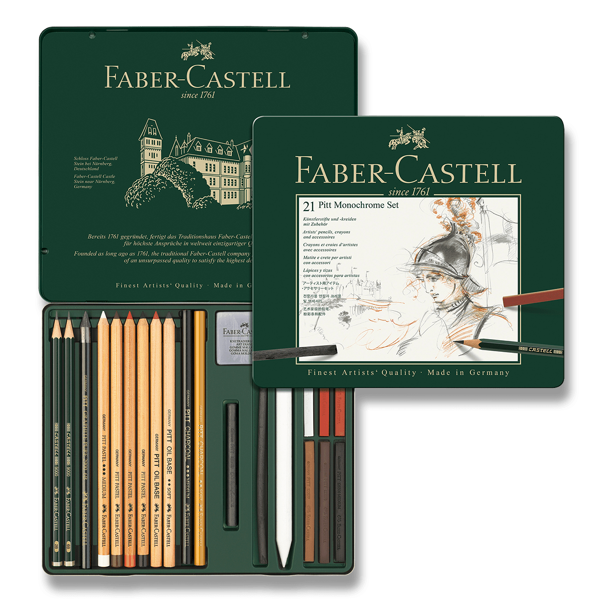 Fotografie Sada Faber-Castell Pitt Monochrome 21 kusů Faber-Castell A49:0040_1129760