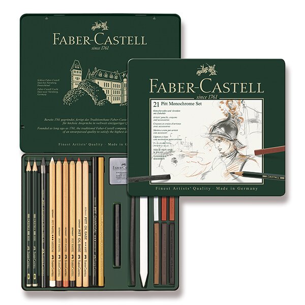 Fotografie Sada Faber-Castell Pitt Monochrome 21 kusů Faber-Castell A49:0040_1129760