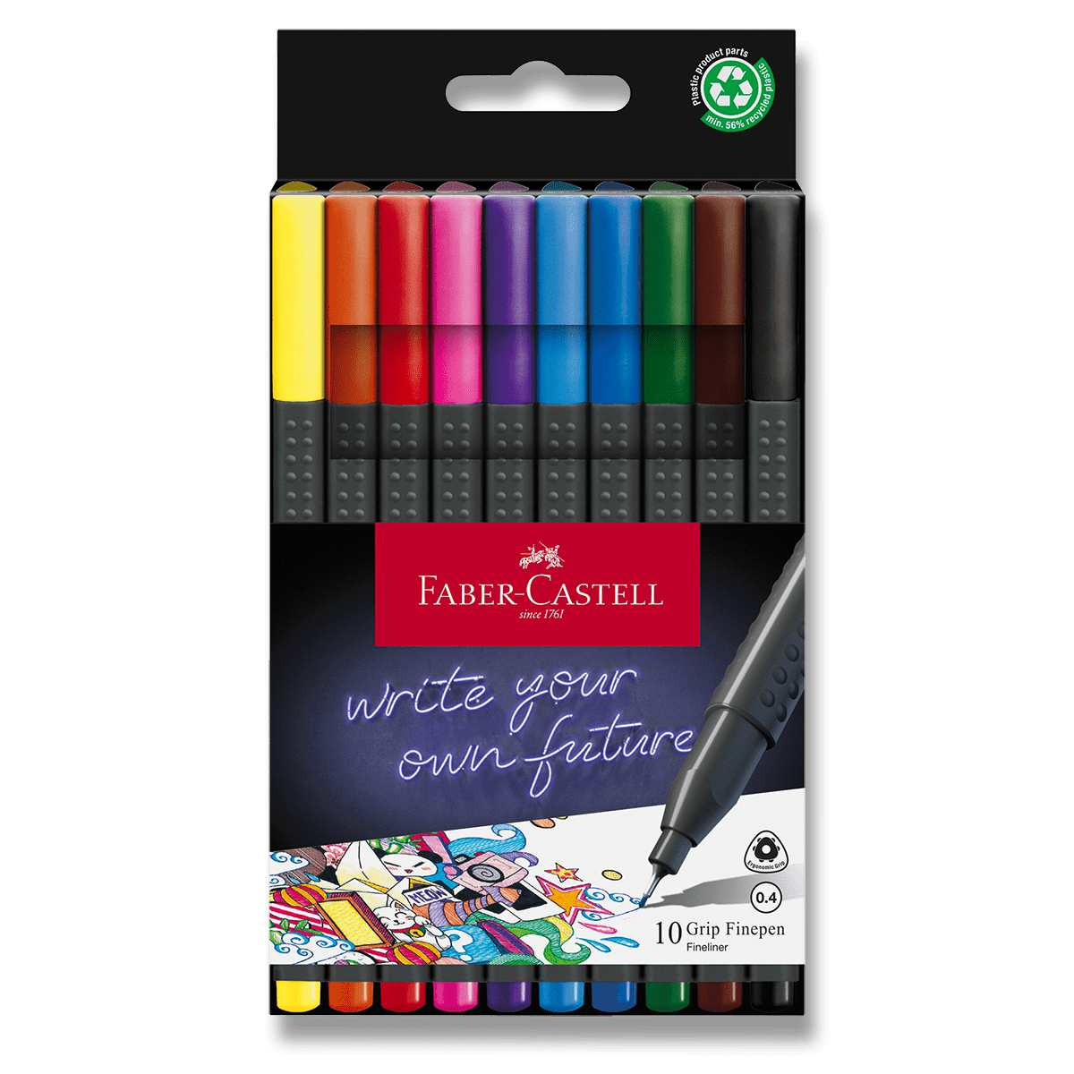 Fotografie Popisovač Faber-Castell Grip 10 barev Faber-Castell A49:0071_1516100