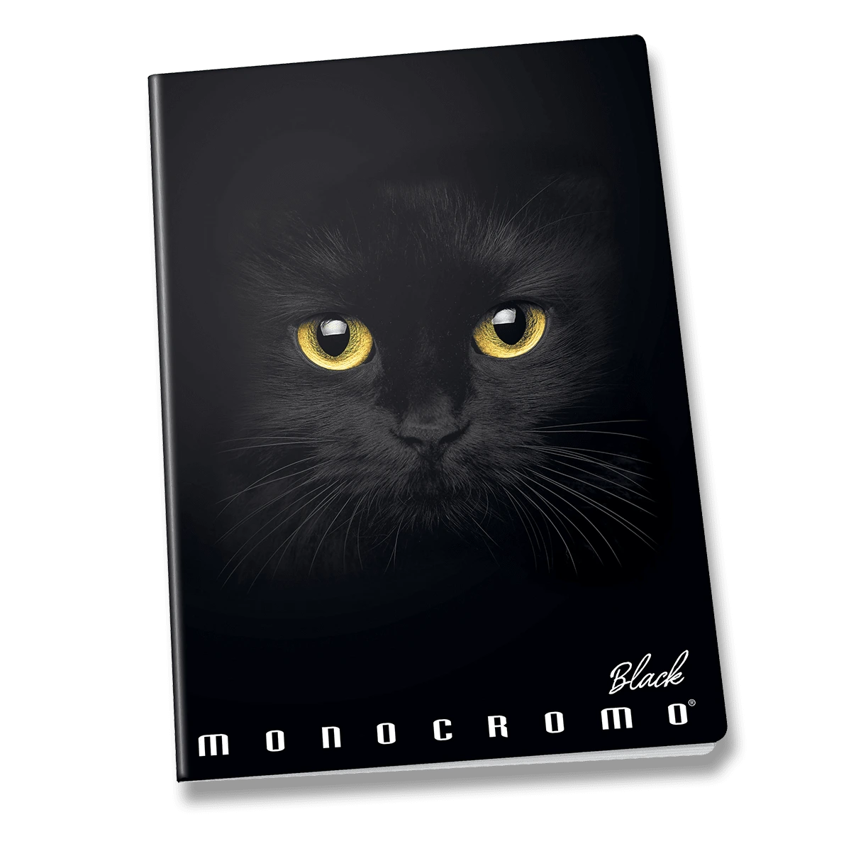 Školní sešit Pigna Monocromo Black - A4, linkovaný, 40 listů, mix motivů