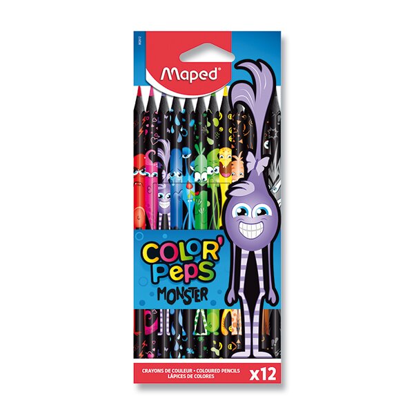Fotografie Pastelky Maped Color'Peps Monster 12 barev