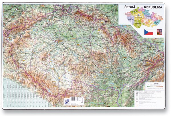 Fotografie Podložka na stůl - Mapa České republiky 60 x 40 cm Karton P+P A49:1341_8980100