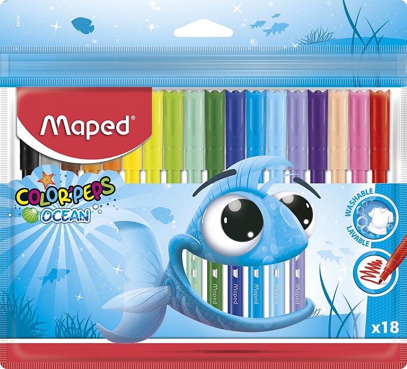 Fotografie Dětské fixy Maped Color'Peps Ocean 18 barev