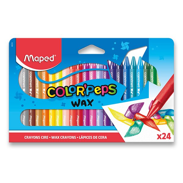 Fotografie Voskovky Maped Color'Peps Wax 24 barev, trojhranné