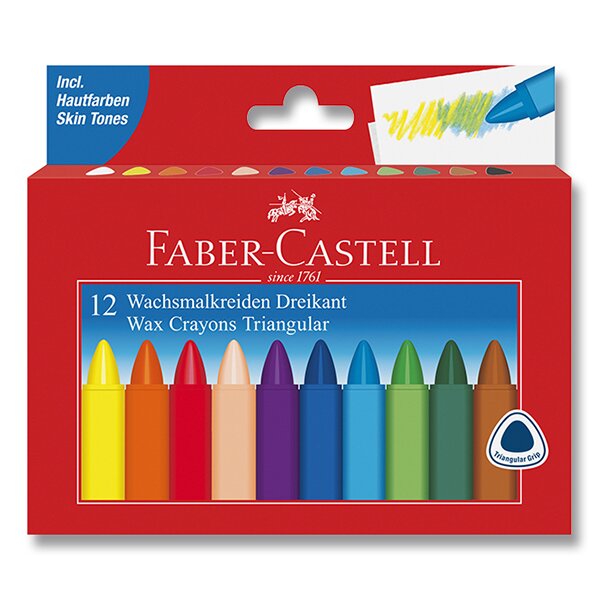 Fotografie Voskovky Faber-Castell Wax Triangular Crayons 12 barev, trojhranné Faber-Castell A49:0085_1200900