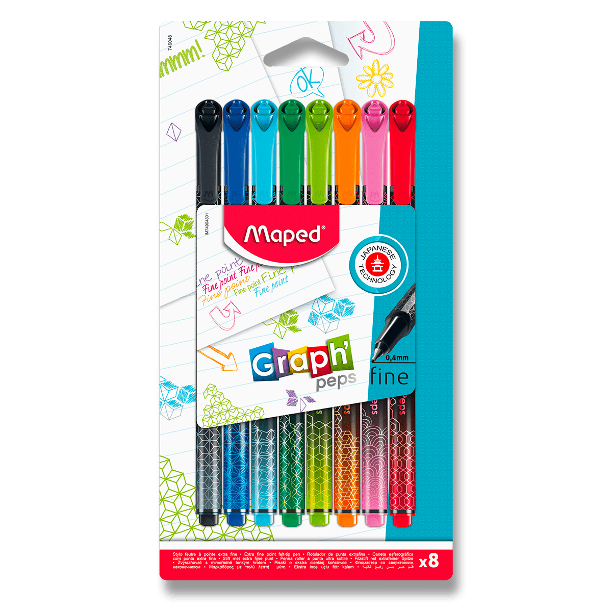 Fotografie Liner Maped Graph\´Peps Premium sada, 8 ks Maped A49:0071_9749048