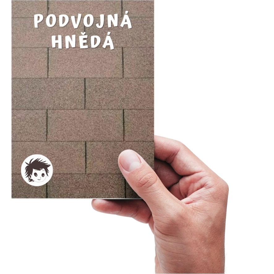 Střešní krytina ŠINDEL obdélník Barva: podvojná hnědá